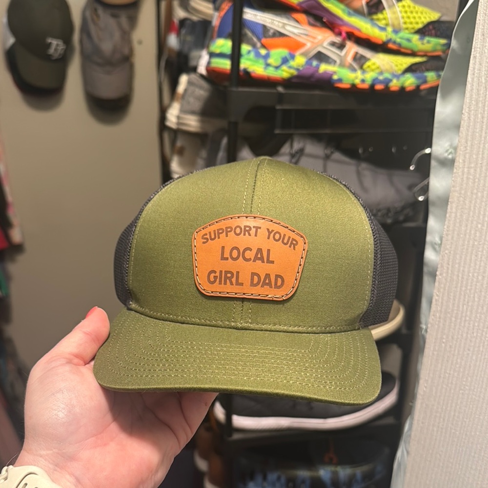 Olive Green Trucker Hat with Patch